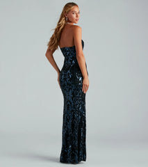 Jaelene Formal Sequin Strapless Mermaid Dress