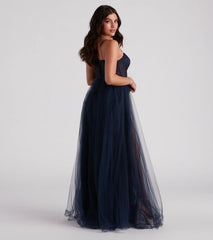 Hailey Lace Bustier Tulle Formal Dress