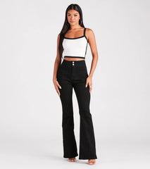 Retro Street Style Tank Crop Top