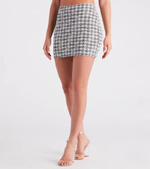 Pretty And Posh Tweed Mini Skirt