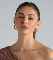 So Glitzy Small Rhinestone Hoop Earrings