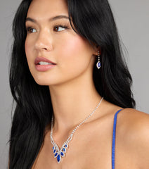 Dripping In Glamour Gemstone Necklace And Earrings Set