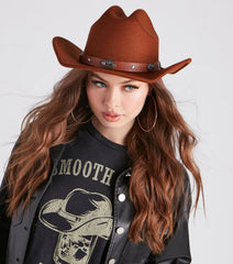 Not My First Rodeo Faux Wool Cowboy Hat