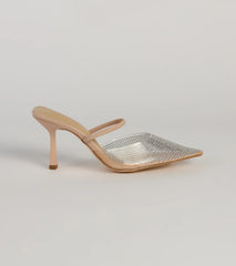 Oh-So-Lovely Rhinestone Mule Pumps