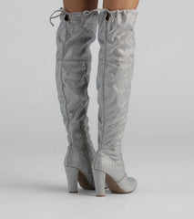 Diamonds In My Eyes Rhinestone Over-The-Knee Boots