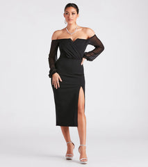 Jolene Formal Chiffon Off-The-Shoulder Dress