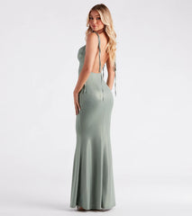 Presley Formal Foiled Metallic Mermaid Dress