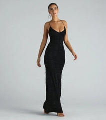 Nala Formal Ruched Strappy Back Mermaid Dress