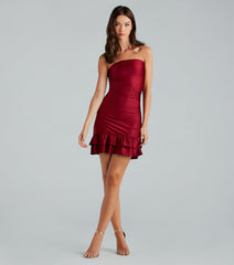 Such A Flirt Ruffled Bodycon Mini Dress