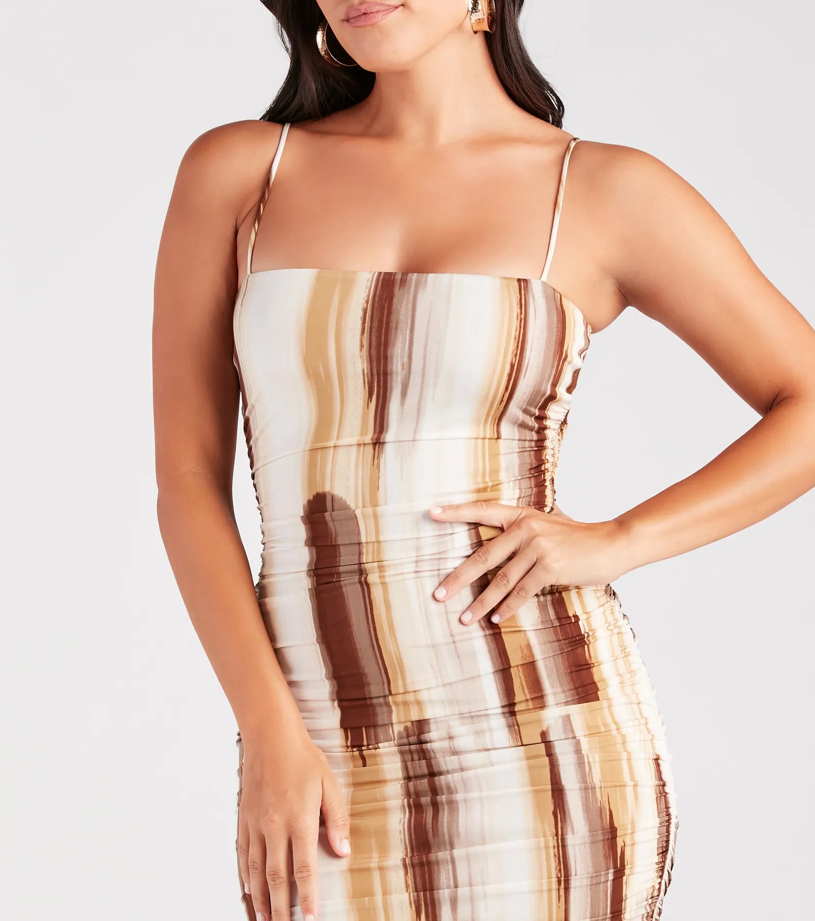 Leave An Impression Abstract Midi Dress
