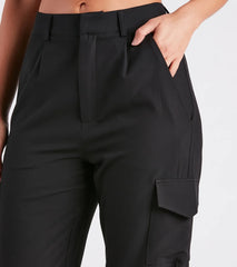 Cool Sophistication High Rise Cargo Trouser Pants
