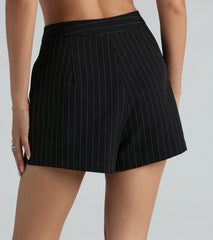 Iconic Vibes Pinstripe Trouser Shorts
