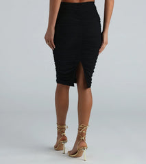 Sweet Like Honey High-Rise Mesh Midi Skirt