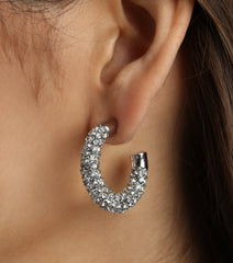 Fab Find Rhinestone Small Hoop Earrings