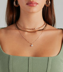Irresistible Rhinestone Layered Necklace