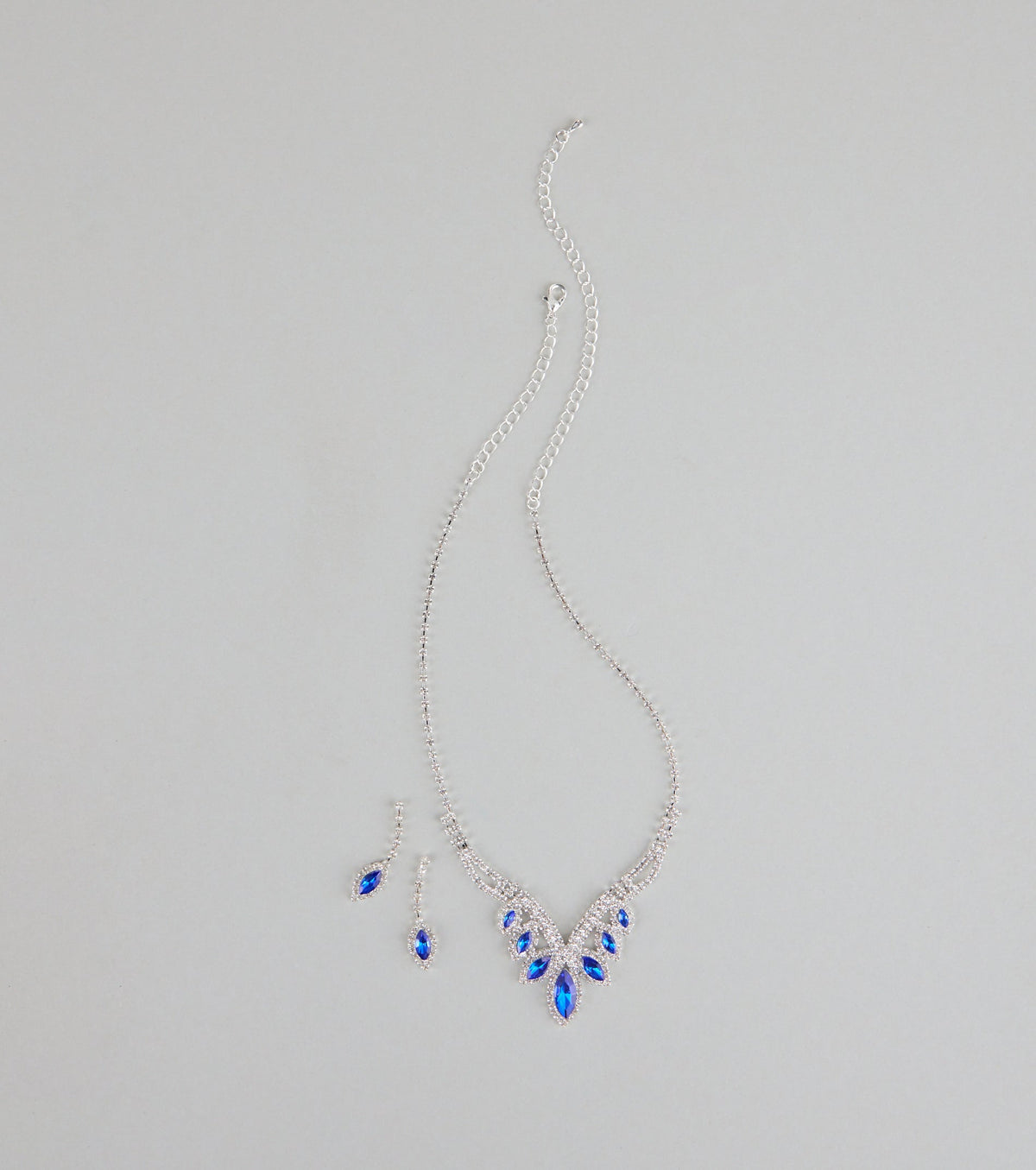 Dripping In Glamour Gemstone Necklace And Earrings Set