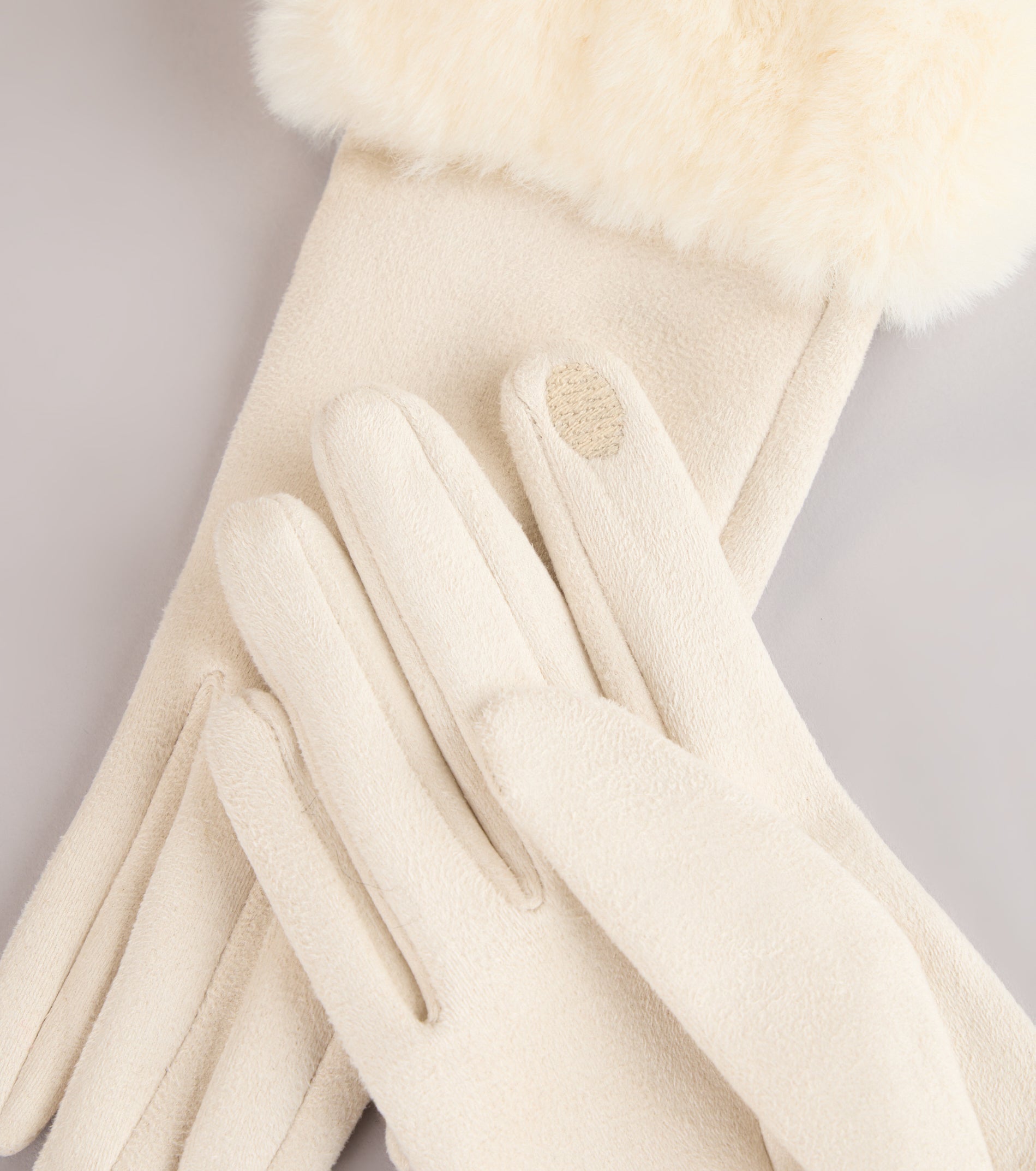 Cold Weather Luxe Faux Fur Trim Gloves