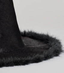 Spellbinding Beauty Velvet Marabou Witch Hat