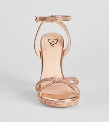 Sparkle Crossing Rhinestone Stiletto Heels