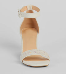 Posh Steps Faux Pearl Low Block Heels