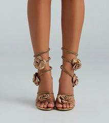 Enchantress Of Beauty Spiral Rose Stiletto Heels