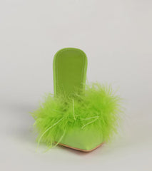 Diva Alert Marabou Feather Trim Pumps